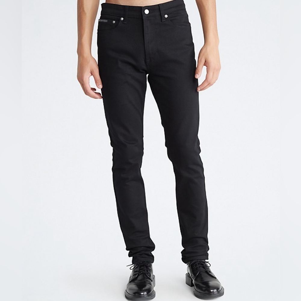 Skinny fit 98% Cotton Black Denim Jeans size 34 X 30